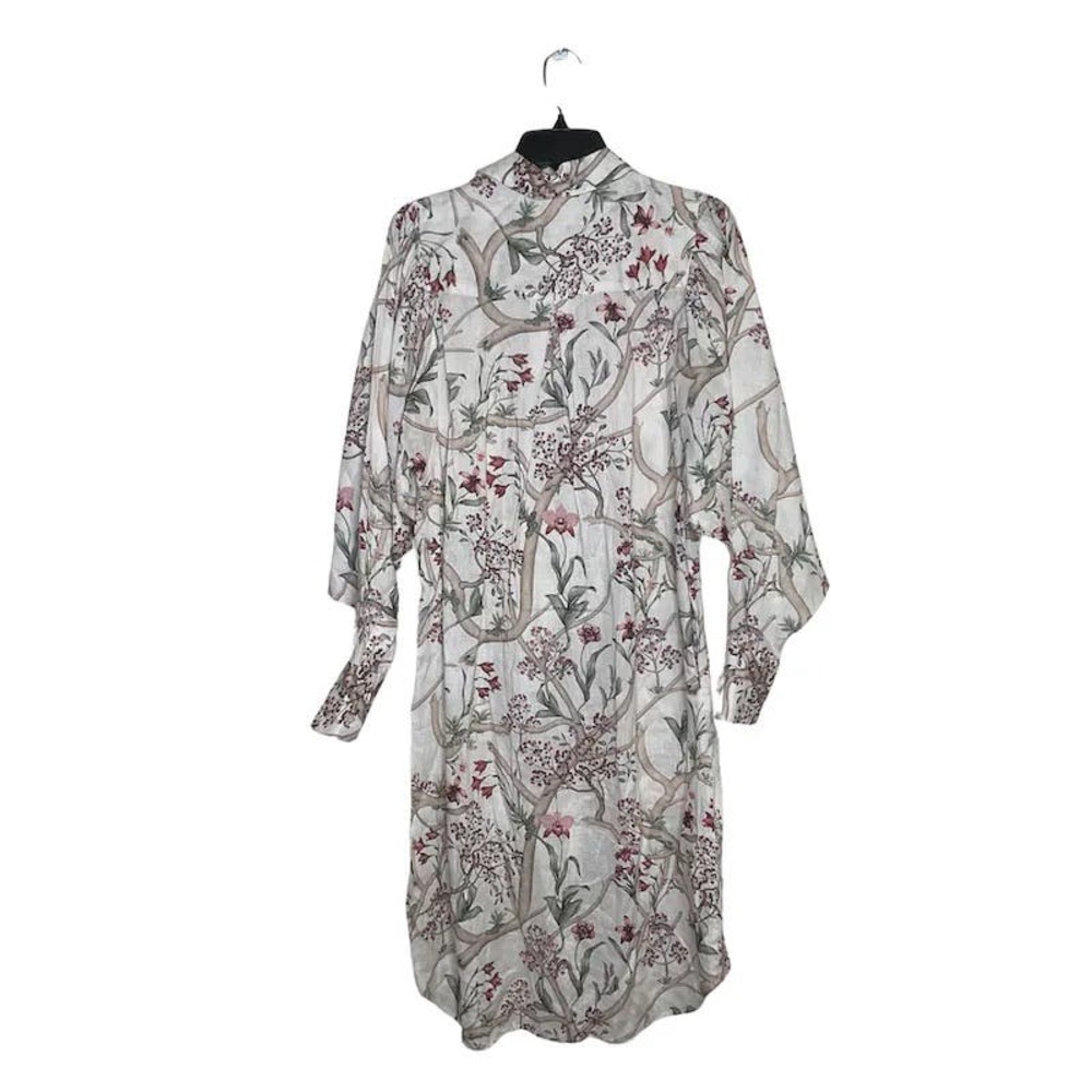 Johanna Ortiz floral tropical linen midi dress sz XS - Picture 2 of 10